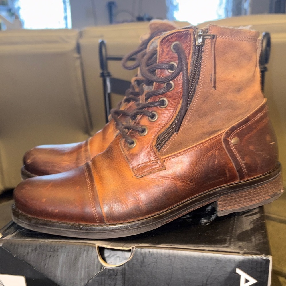 Aldo Two-Tone Brown Men's Leather Boots